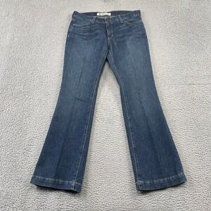 Gap Jeans Womens 8 Blue Long And Lean Ankle Flare Dark Wash 316607-00-1 Denim